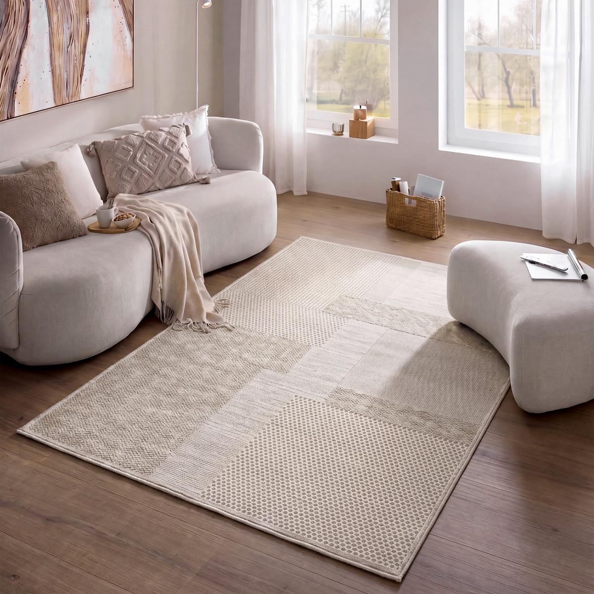 PLOCHO TKANÝ KOBEREC NORDRUHE - taupe, Konventionell, textil (80/150cm) - Mömax