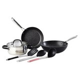 Kochtopfset San Ignacio 7-Teilig - Edelstahlfarben/Pink, Basics, Glas/Metall (4.64kg)
