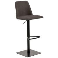 Barhocker höhenverstellbar mit Lehne Avanja Anthrazit - Anthrazit/Schwarz, KONVENTIONELL, Textil/Metall (51/52-75,5/48,5cm) - Livetastic