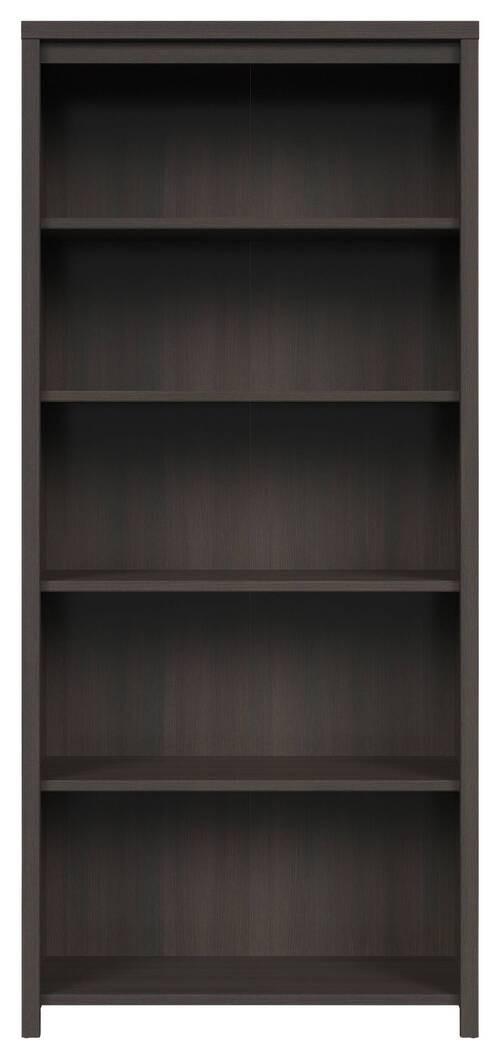 Bücherregal Kaspian B: 90cm Wengefarben - Wengefarben/Schwarz, Design, Holzwerkstoff (90/200,5/40,5cm)