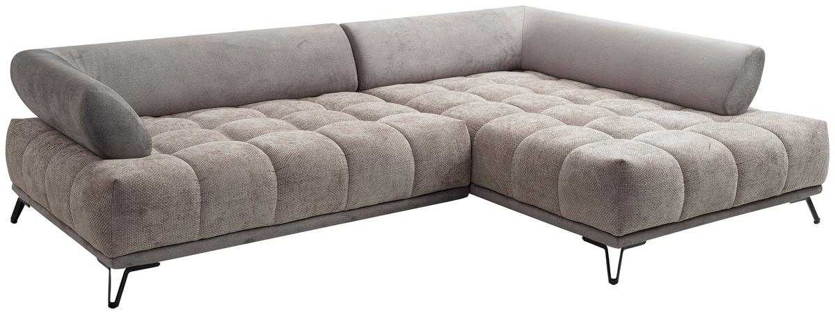 LARGO, pravá, sivohnedá, potreba šírky dverí 90 cm - čierna/taupe, Modern, kov/textil (262/184cm)