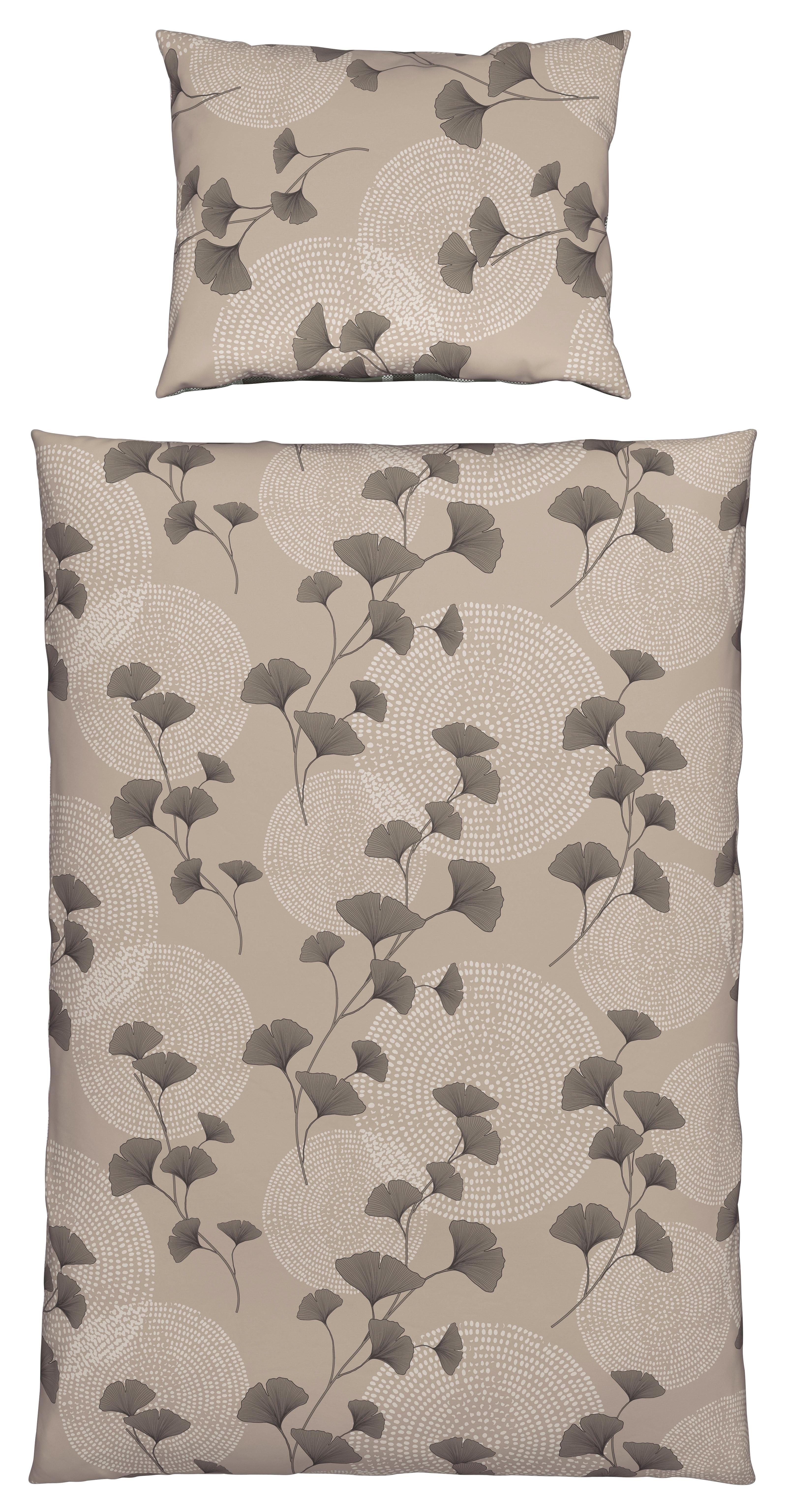 Bettwäsche 140x200 cm Kamila Renforce, Taupe - Taupe, ROMANTIK / LANDHAUS, Textil - James Wood