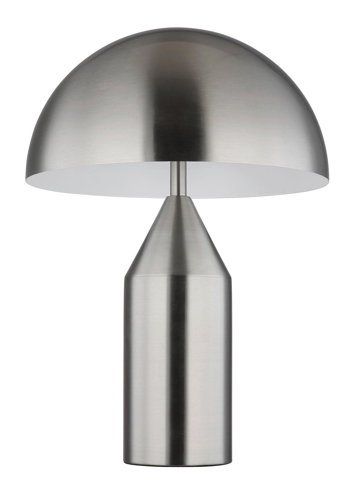 Tischleuchte 21030n - Weiß/Nickelfarben, Design, Metall (28/39cm) - Globo