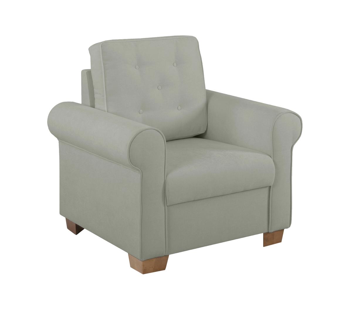 Sessel Arles, Grau 90 B: 93 Cm - Buchefarben/Grau, Design, Textil (93/89/82cm) - MID.YOU