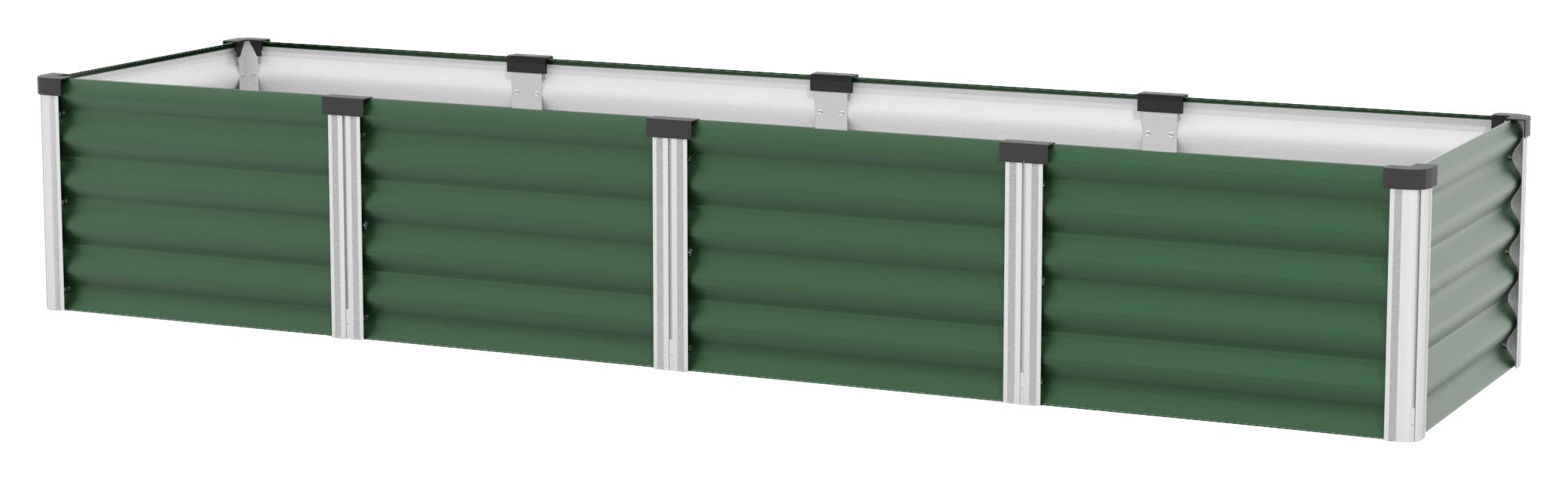 Hochbeet Stahl Linus 65x40,3x245 cm Dunkelgrün