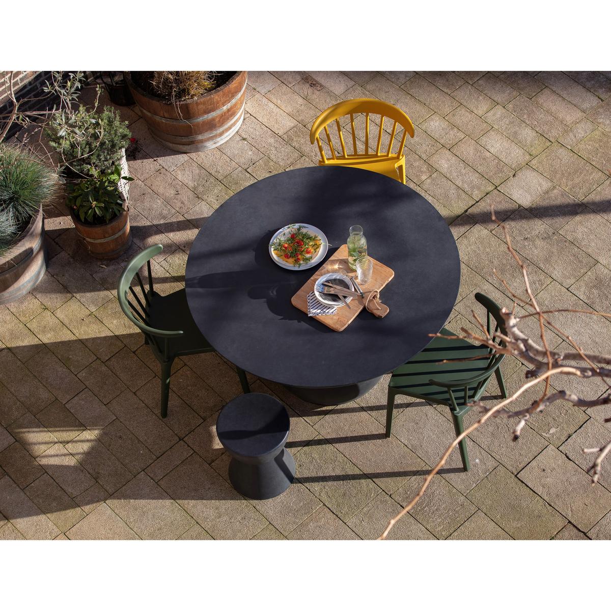 Hocker Dover Schwarz B: 35 cm - Schwarz, Design, Glas/Keramik (35/45/35cm) - Livetastic