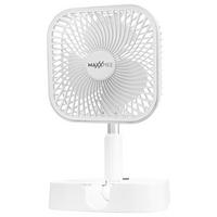 Tischventilator 1,3-4,8 W Maxxmee H: 19,7 Cm - Weiß, Basics, Kunststoff/Metall (19,7/19,7/9,3cm) - TV - Unser Original
