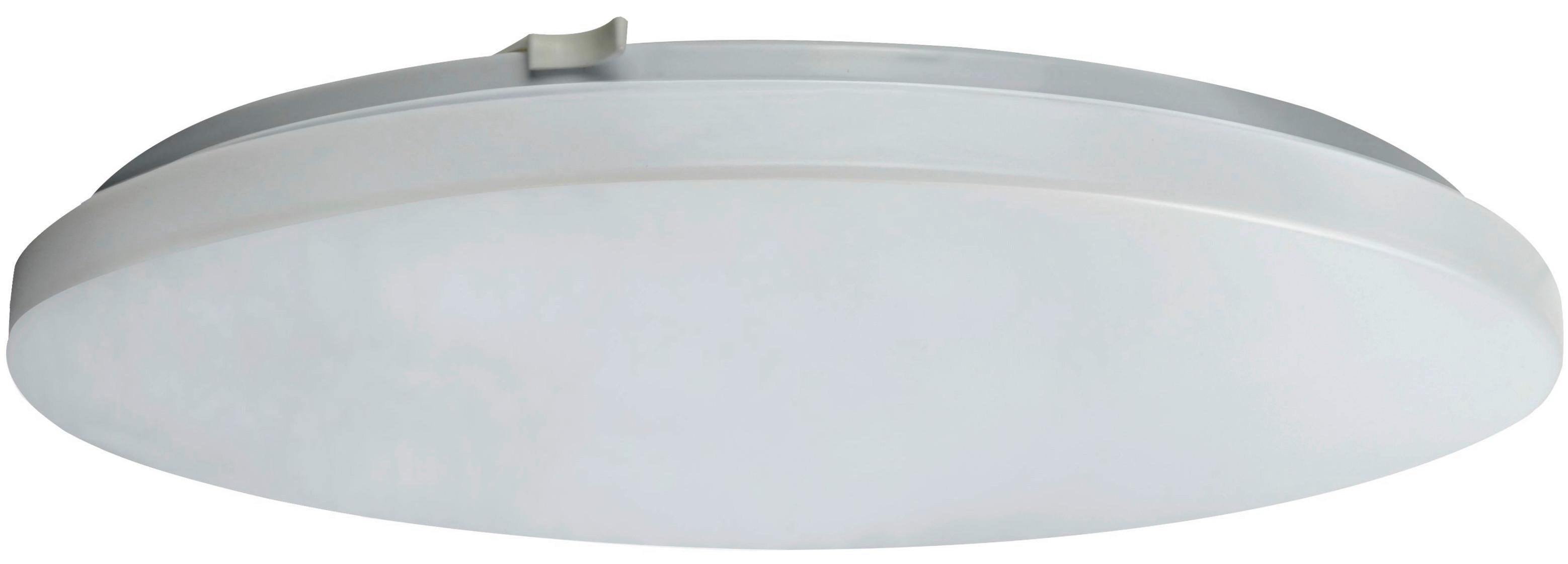 LED-Deckenleuchte Ø 38 cm, Rund, 1-Flammig - Weiß, Basics, Kunststoff/Metall (38/5,7cm)