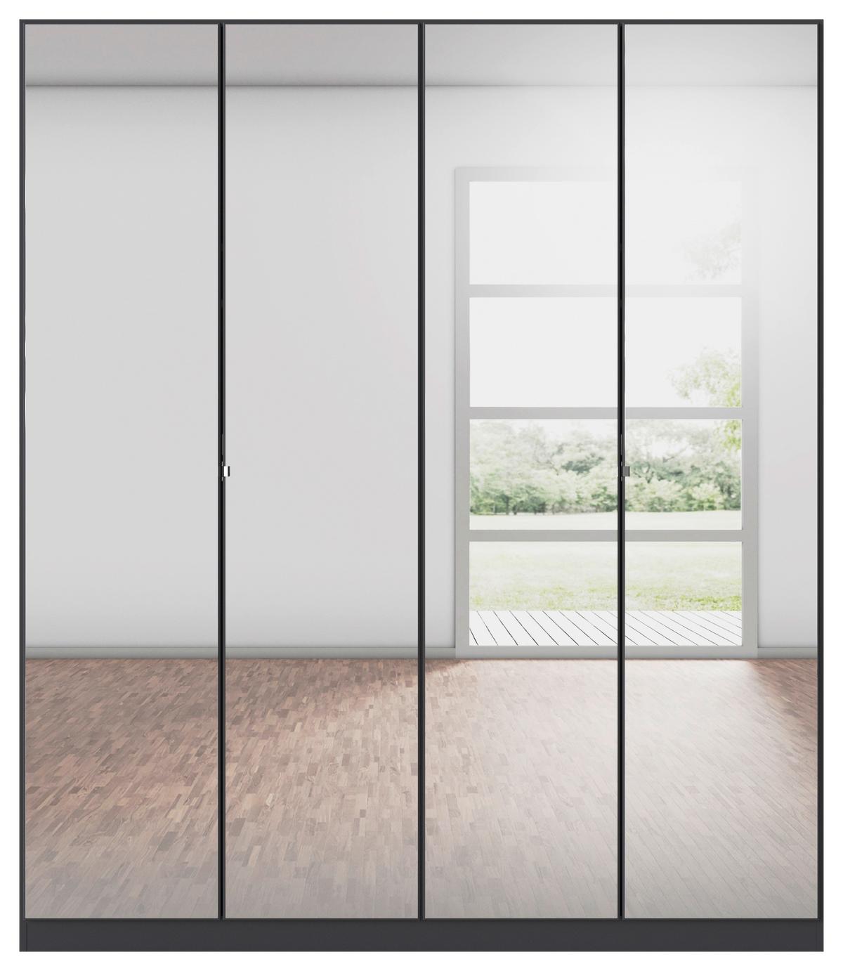 Kleiderschrank Reflect - Silberfarben/Grau, MODERN, Holzwerkstoff (181/210/54cm)
