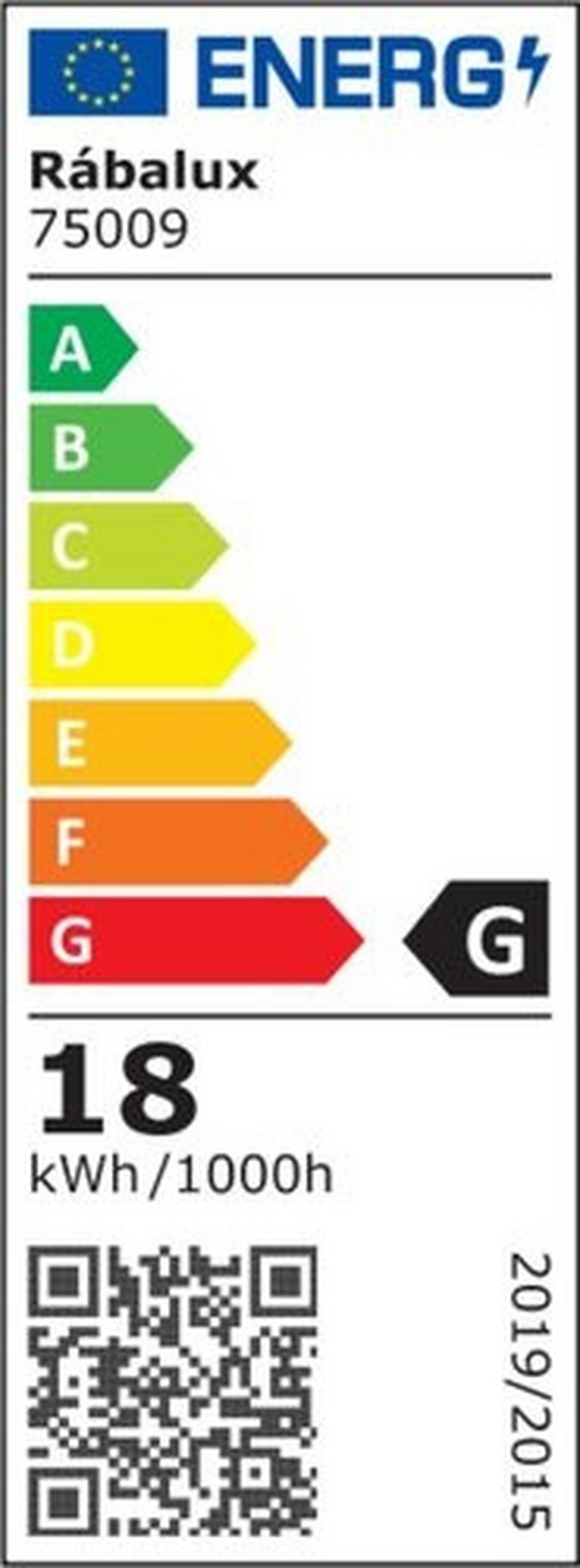 Led Mennyezeti Lámpa Larcia - fekete, Basics, műanyag - Rabalux