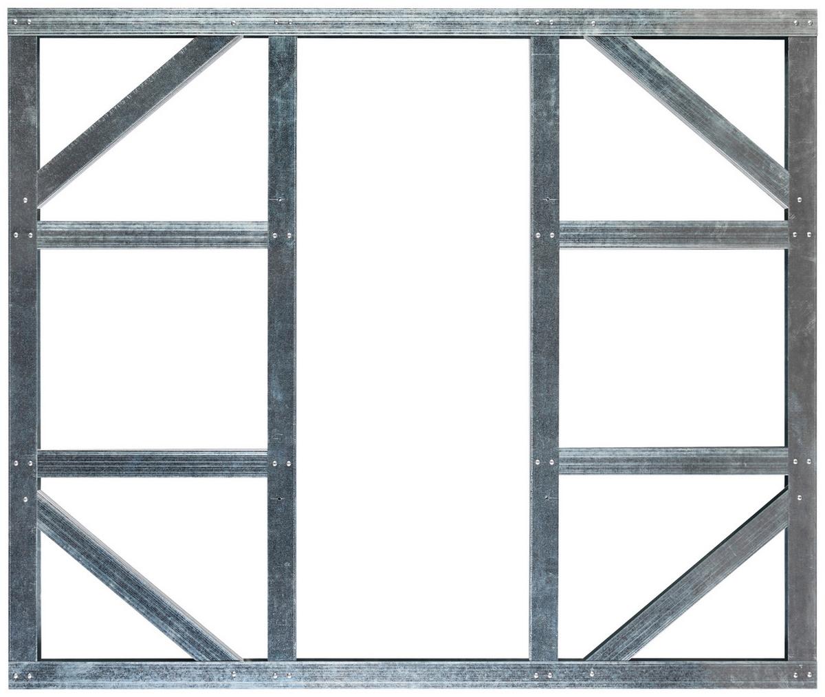 Fundamentrahmen 171x144cm, Stahl, Wetterfest - Silberfarben, Basics, Metall (171/2/144cm)