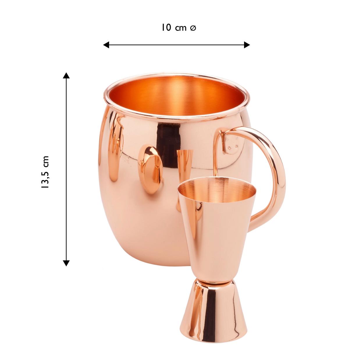 Moscow-mule-becherset 5 Stück Kupferfarben, 500 Ml - Kupferfarben, Basics, Metall (10/10/13,5cm) - Echtwerk