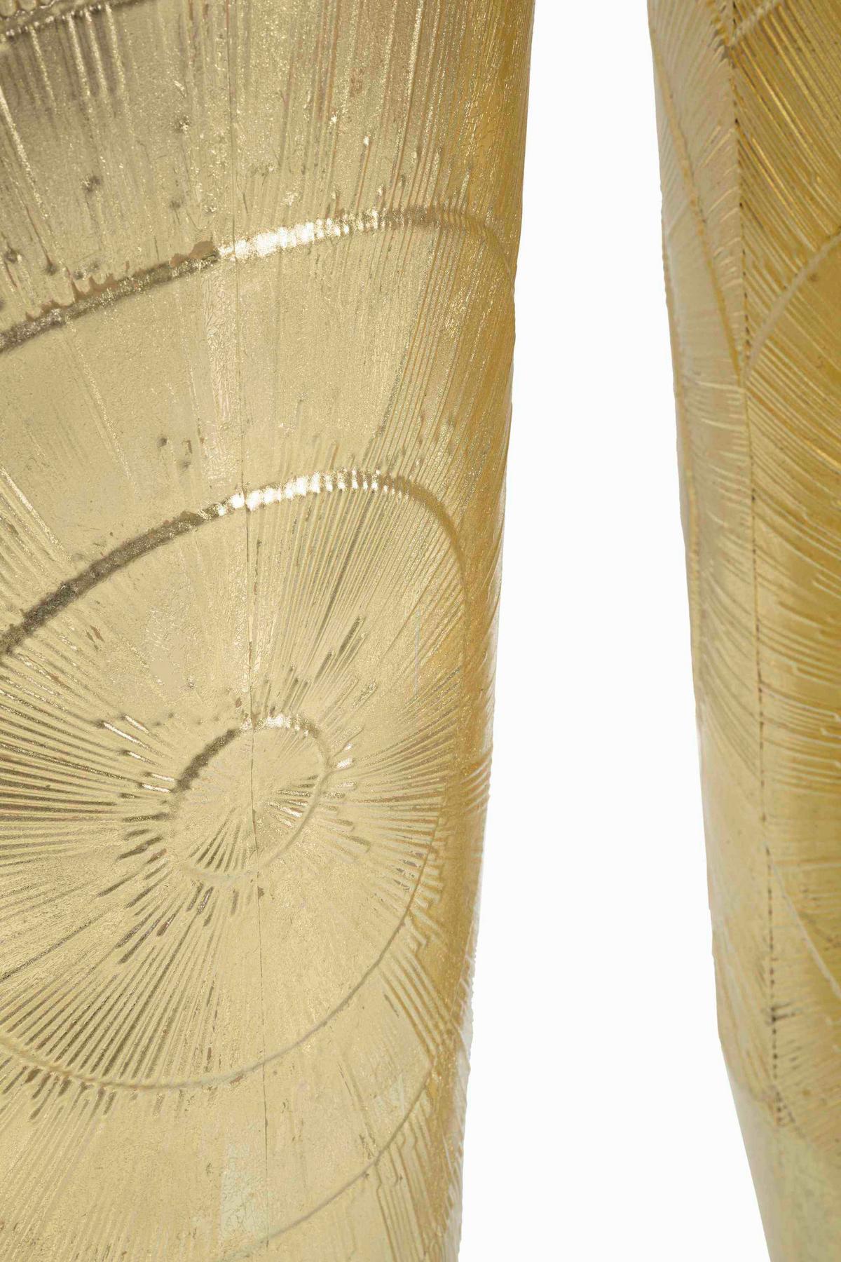 Vase Goldely Set 3 Goldfarben B: 50,8 cm - Goldfarben, Basics, Metall (50.8/114.9/50.8cm)