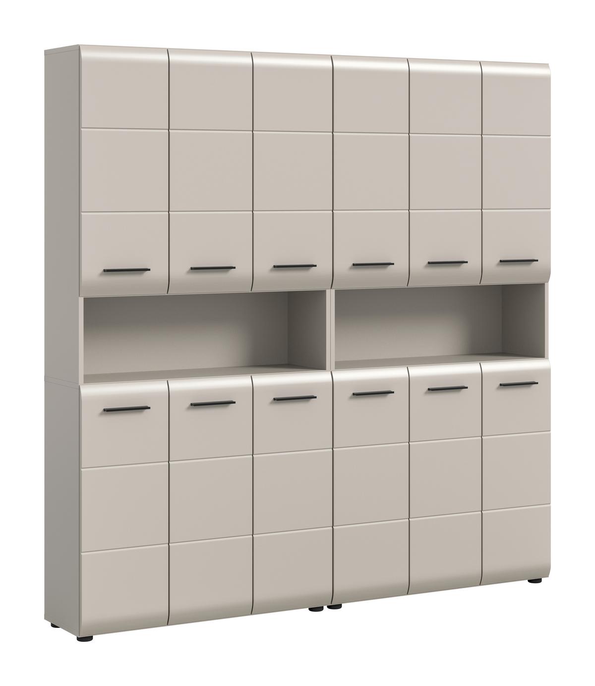Badezimmer Ice Kaschmir B: 180cm - Kaschmir/Schwarz, Trend, Holzwerkstoff (180cm) - MID.YOU