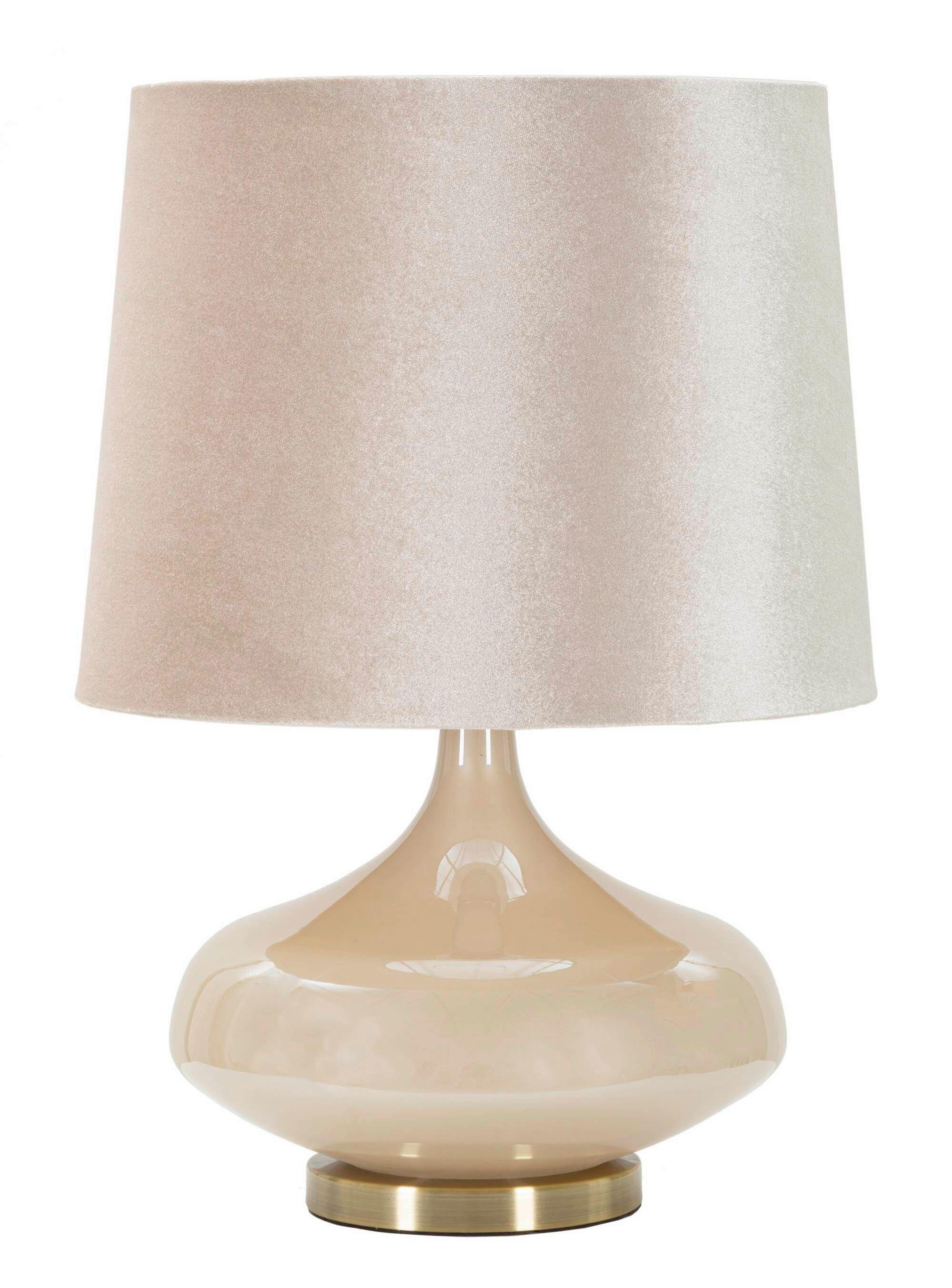 Tischleuchte Perly Round Perlmutt B: 35 cm - Perlmutt, Basics, Glas/Textil (35/50/35cm)