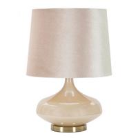 Tischleuchte Perly Round Perlmutt B: 35 cm - Perlmutt, Basics, Glas/Textil (35/50/35cm)
