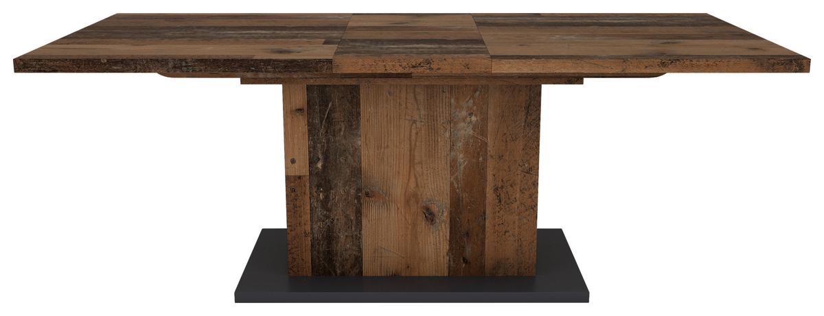 Esstisch Ausziehbar Athen 160- 200x90 Cm Alteiche Dekor - Alteiche/Anthrazit, MODERN, Holzwerkstoff (160/90/75cm) - MID.YOU
