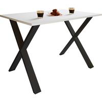 Jídelní stůl, bílá/černa, š: 140x80cm - bílá/černá, Basics, kompozitní dřevo (140/80/76cm) - MID.YOU