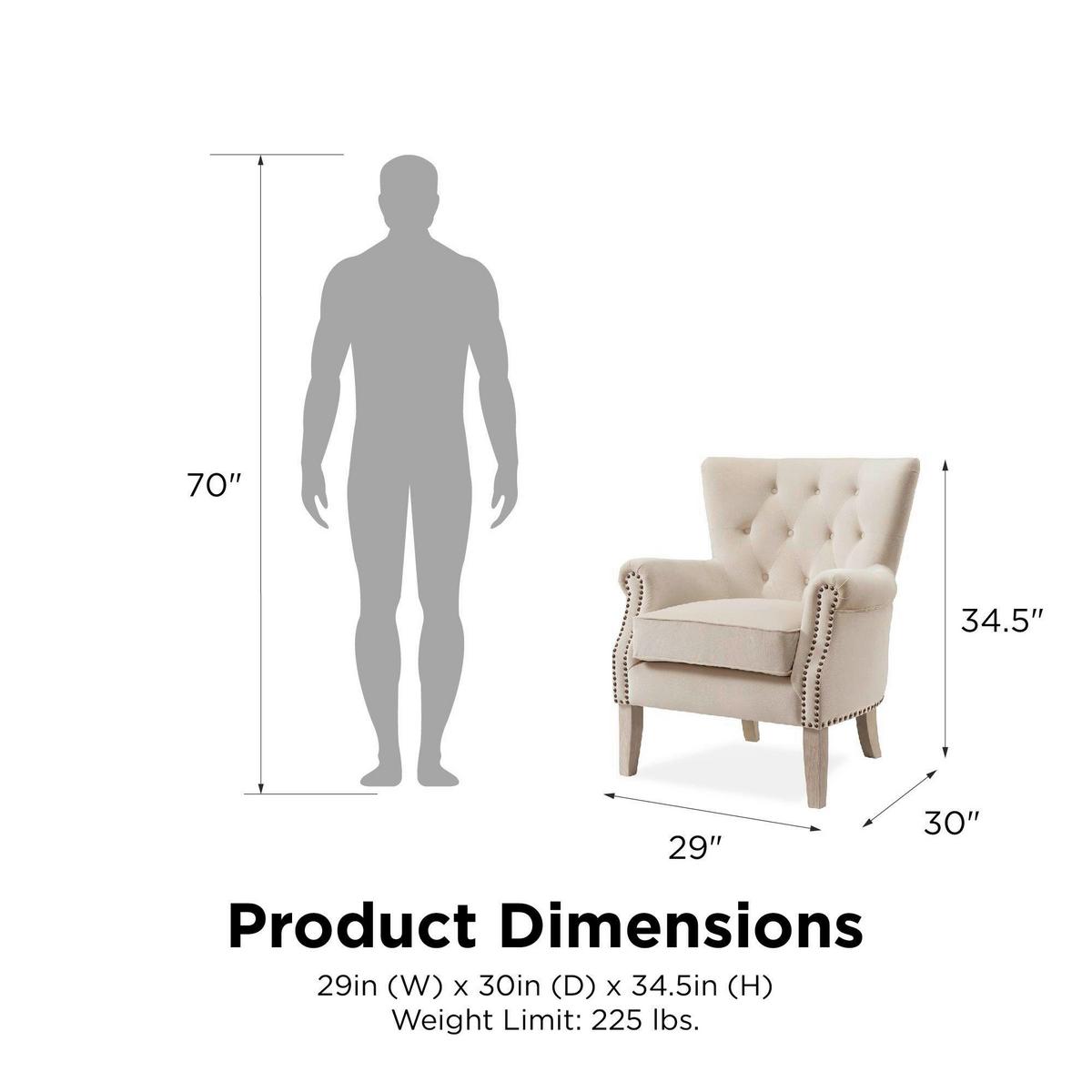 Ohrensessel Dorel Beige B: 73cm - Beige/Naturfarben, Design, Holzwerkstoff/Textil (73/86/75cm) - MID.YOU