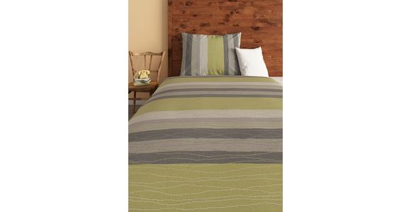 Renforcé Bettwäsche 140x200 Cm Petra Baumwolle Grün Streifen - Grün, ROMANTIK / LANDHAUS, Textil - James Wood
