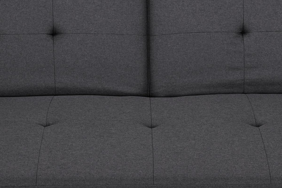 Schlafsofa Dunkelgrau Volos 178x88 cm - Dunkelgrau/Naturfarben, Basics, Textil (178/76/88cm) - MID.YOU