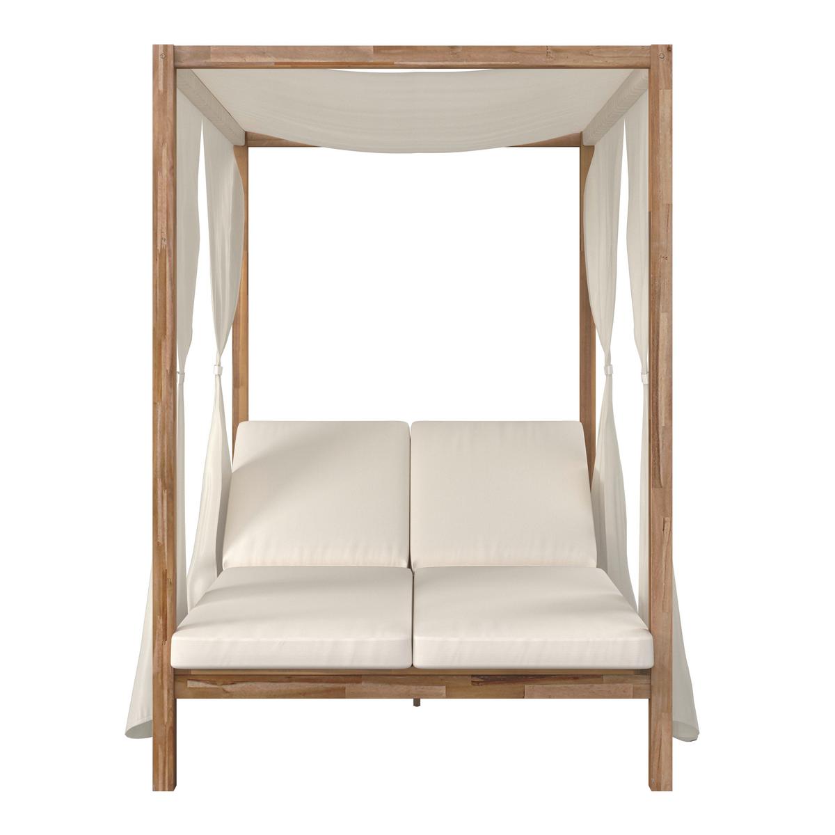 ZÁHRADNÁ POHOVKA NICOLA - krémová, Modern, drevo/textil (135,5/194,5/190cm) - Bessagi Garden