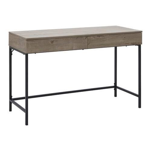 Psací stůl CARA 120x50 cm dekor ořech - černá/barvy vlašských ořechů, Moderní, kov (120/50/76cm) - Bessagi Home