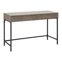 Psací stůl CARA 120x50 cm dekor ořech - černá/barvy vlašských ořechů, Moderní, kov (120/50/76cm) - Bessagi Home