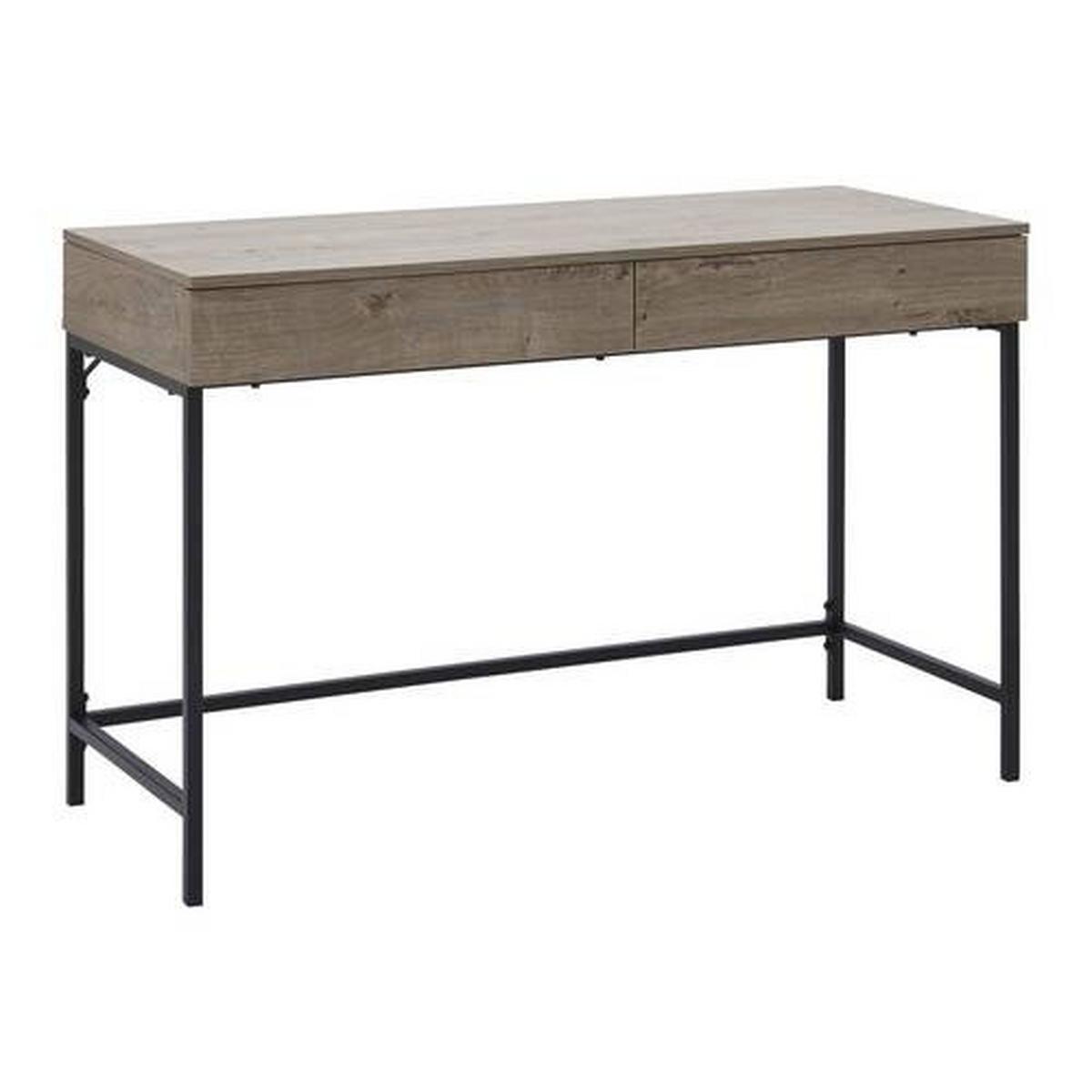 Psací stůl CARA 120x50 cm dekor ořech - černá/barvy vlašských ořechů, Moderní, kov (120/50/76cm) - Bessagi Home