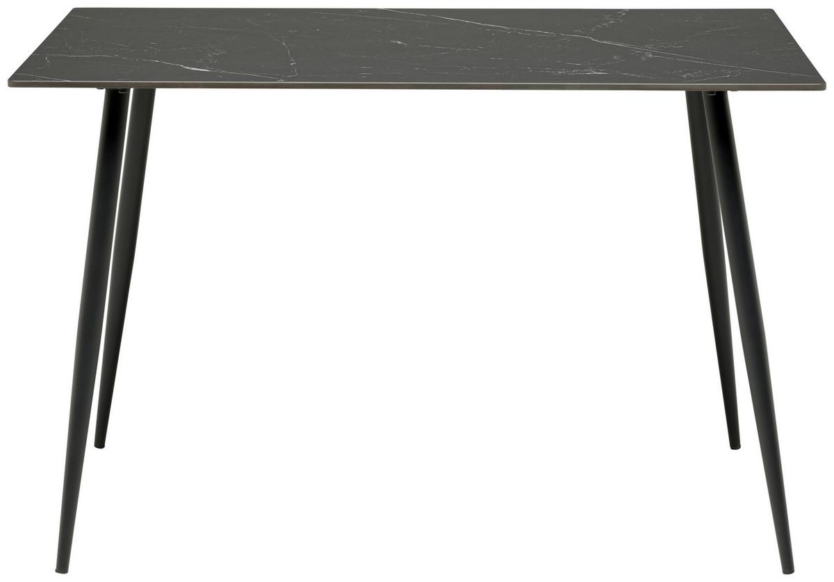 Esstisch Levi Keramik Schwarz, B: 120 cm - Schwarz, KONVENTIONELL, Keramik/Metall (120/76/80cm) - P & B