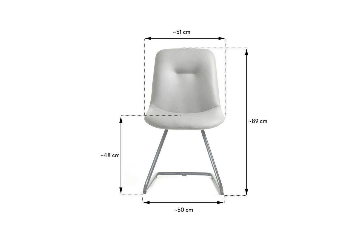 STOLIČKA SWING-CH - čierna/svetlosivá, Basics, kov/textil (51/89/61cm) - Celina Home