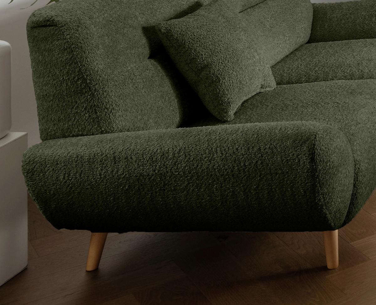 3-Sitzer-Sofa Drago, Waldgrün B: 205 cm - Waldgrün/Wildeiche, KONVENTIONELL, Textil (205/81/90cm) - MID.YOU