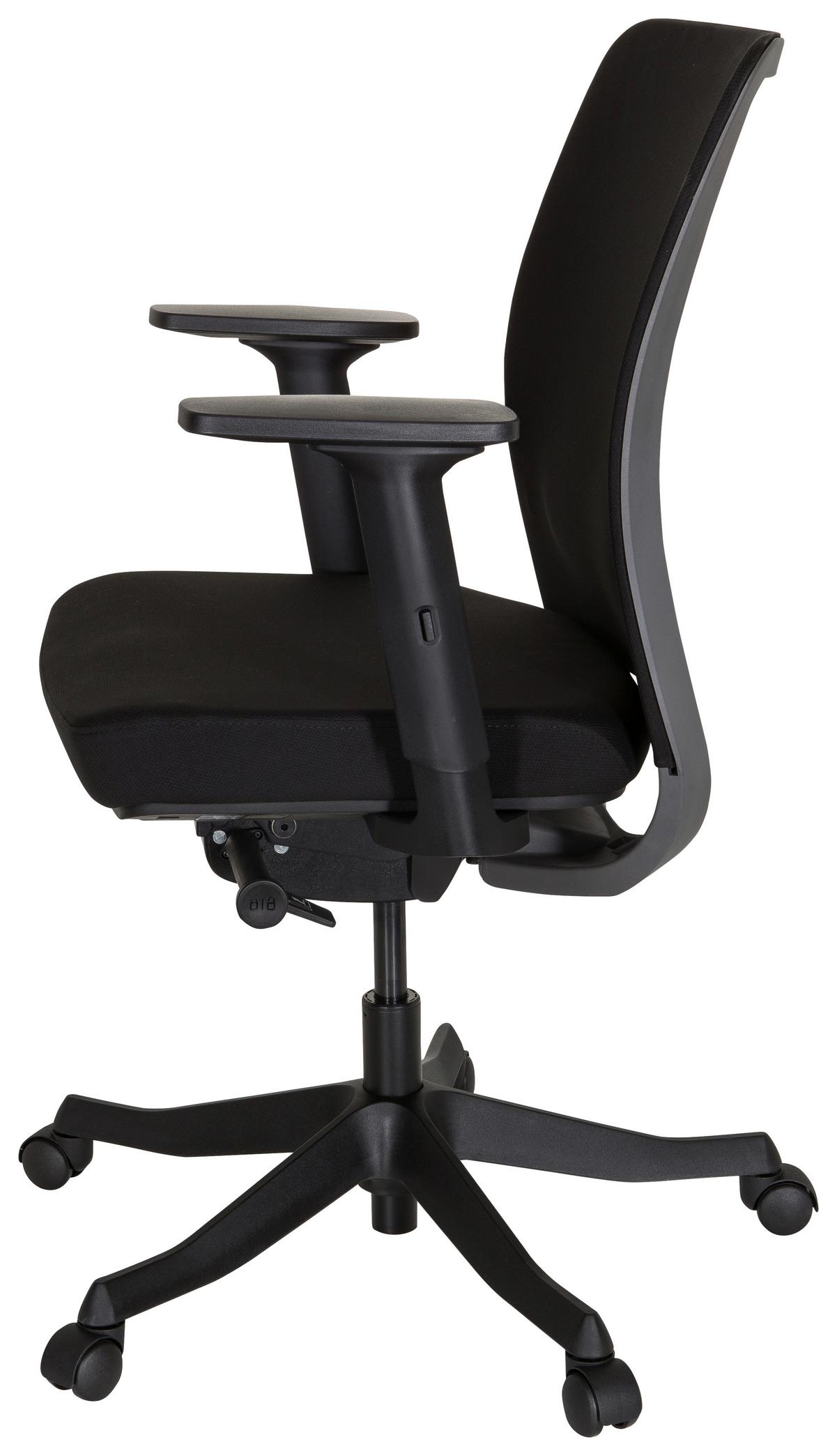 Drehstuhl Senator Schwarz - Schwarz, MODERN, Kunststoff/Textil (68/111/60cm) - MID.YOU