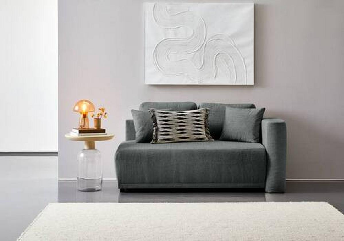 Chaiselongue Nello - Schwarz/Grau, KONVENTIONELL, Textil (171/73/93cm) - MID.YOU