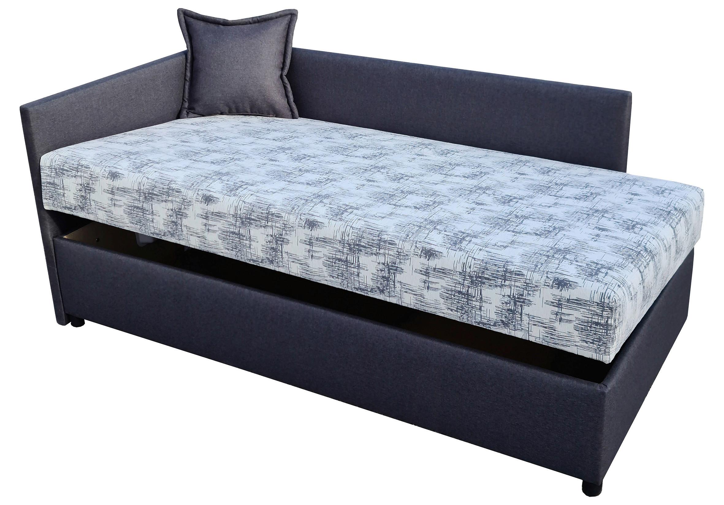 Kárpitozott Heverő Bergen New 207/107 Cm - fekete/fehér, Konventionell, textil (200/90cm) - Best Price