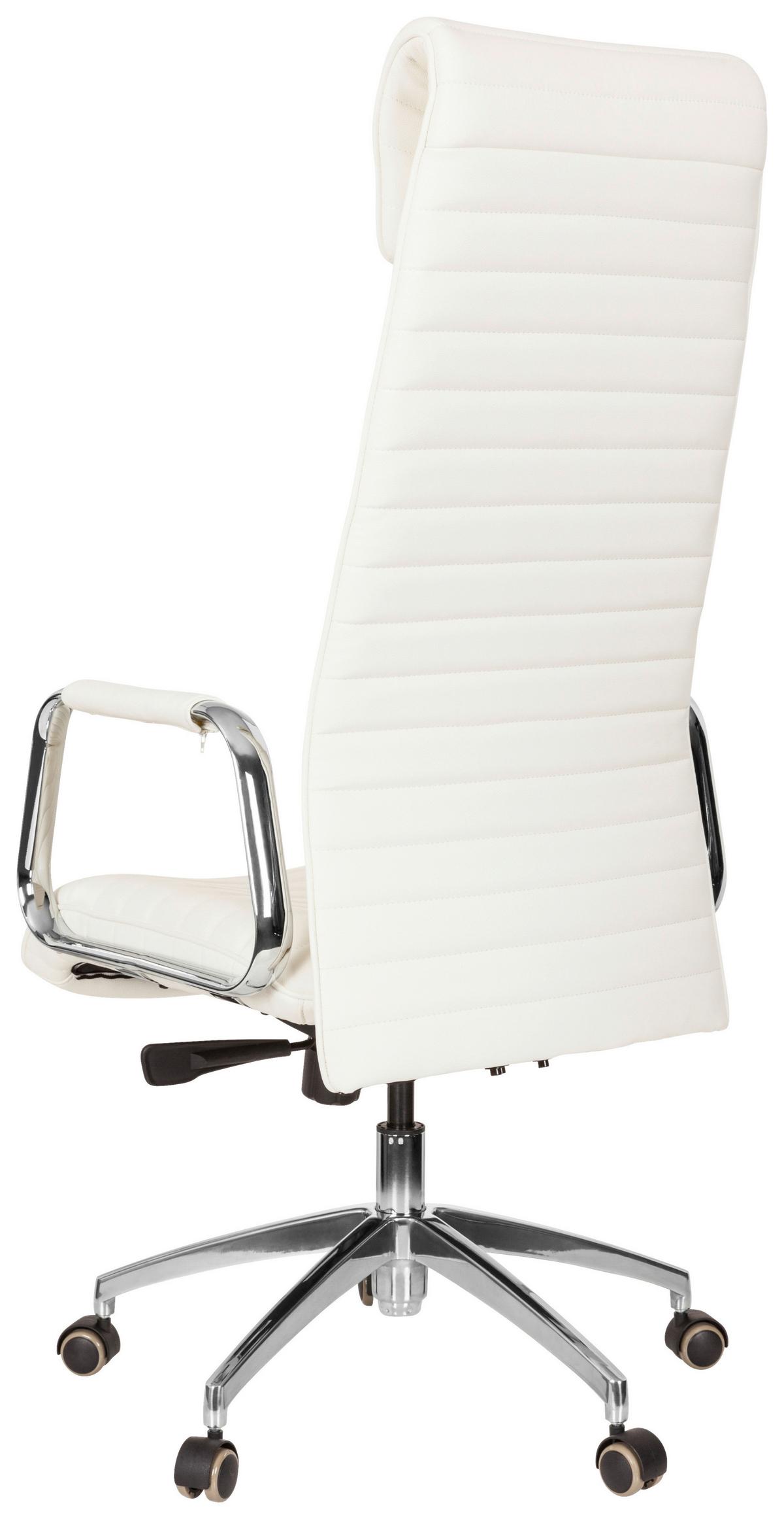 Chefsessel Aspera 20 Cremefarben - Silberfarben/Creme, MODERN, Leder/Kunststoff (59/139/50cm) - MID.YOU
