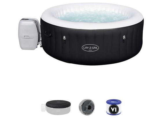 Whirlpool Aufblasbar Lay-Z-Spa Miami Ø:180 X H:66cm 54123 - Schwarz/Weiß, KONVENTIONELL, Kunststoff (180/66cm) - Bestway Whirlpool Aufblasbar Lay-Z-Spa Miami Ø:180 X H:66cm 54123 - Schwarz/Weiß, KONVENTIONELL, Kunststoff (180/66cm) - Bestway