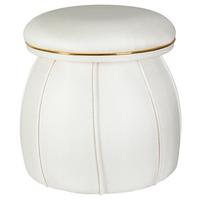 Hocker Corin 145 Beige/goldfarben D: 51,5 Cm - Beige/Goldfarben, Design, Textil (51,5/55cm) - Kayoom