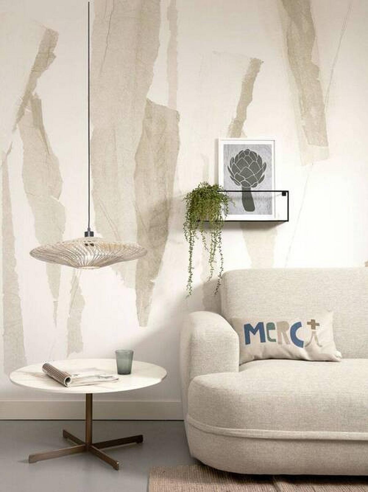 Hängeleuchte Zanzibar/H/5514/W - Weiß, Trend, Naturmaterialien (55/14cm) - Good & Mojo