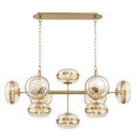 Függeszték Qn-Nottingham-10lp-Ab - sárgarézszínű, Konventionell, üveg/fém (80cm) - Elstead Lighting