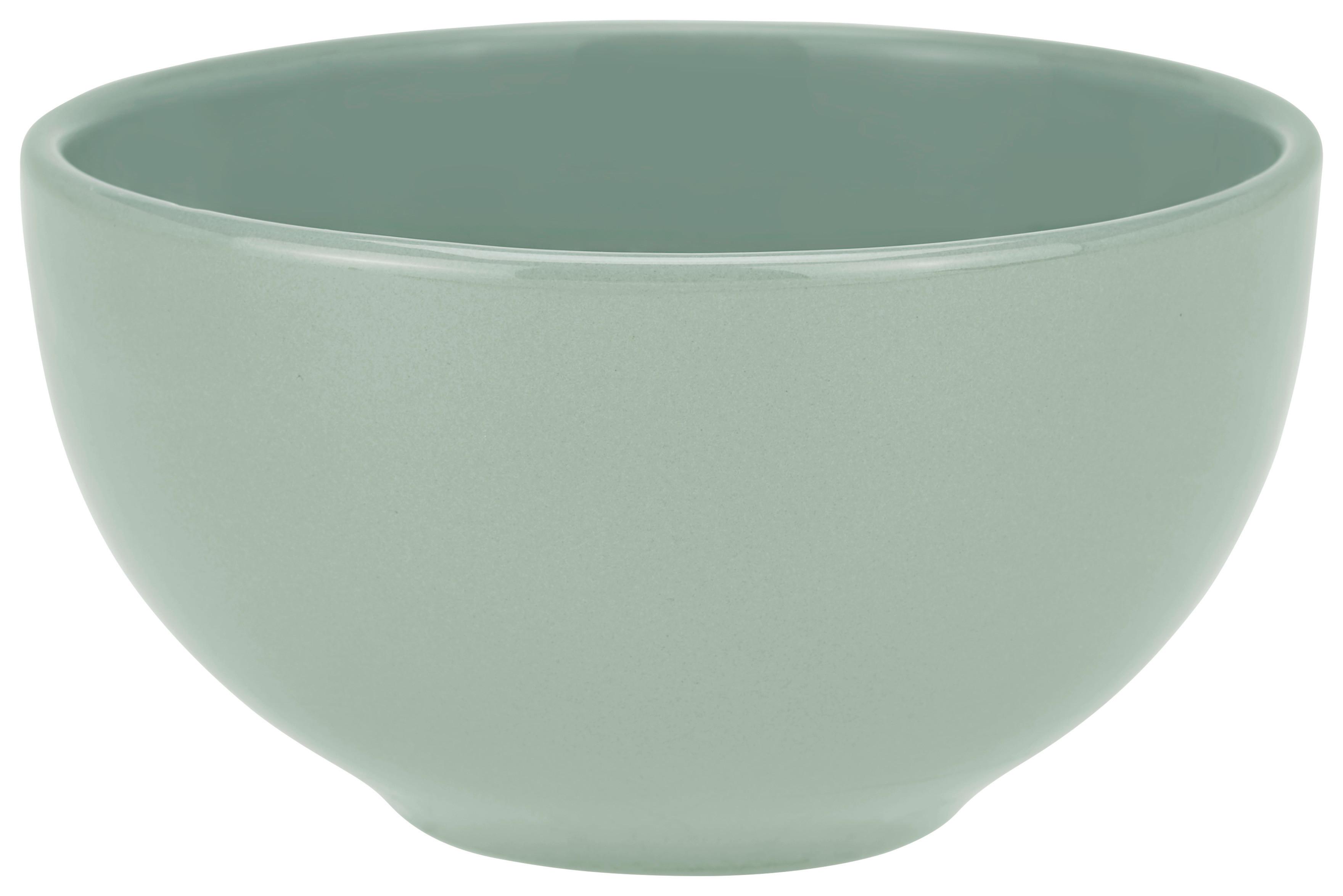 Müslischale Keramik Mintgrün Fiorella D/H: ca. 13/7 cm - Mintgrün, KONVENTIONELL, Keramik (13/7cm) - Luca Bessoni