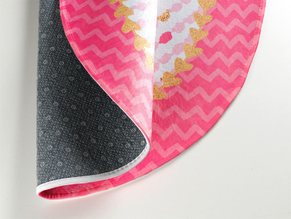 Kinderteppich Li-113 - Rosa/Hellblau, Trend, Textil (100cm)