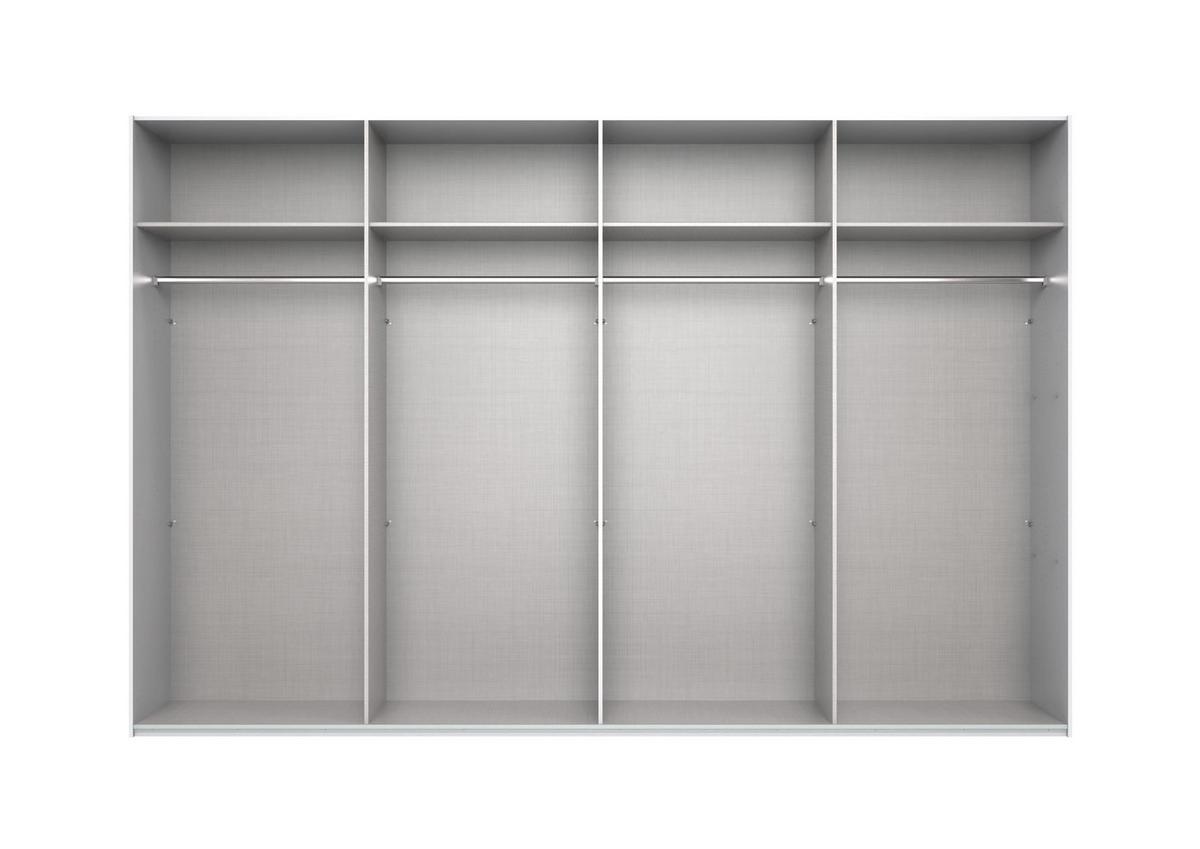 Schwebetürenschrank B: 360 cm Norderstedt Weiß - Weiß, MODERN, Glas/Holzwerkstoff (360/236/64cm) - MID.YOU