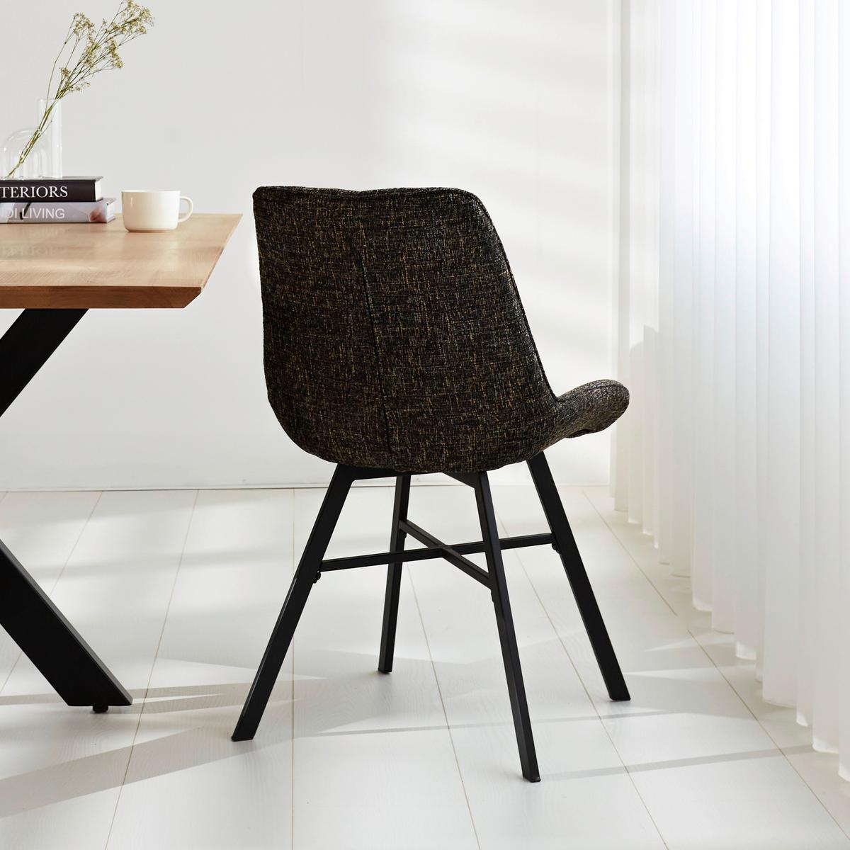 Stuhl-set Samuel - Schwarz, Design, Textil (53/87/63cm) - MID.YOU