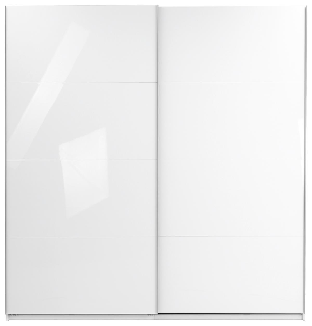 SCHIEBETÜRENSCHRANK Viva Weiß Hochglanz B: 200cm - Weiß Hochglanz/Weiß, MODERN, Holzwerkstoff (200/210/62cm) - P & B