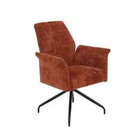 ARMLEHNSTUHL VIKTORIA S - Schwarz/Kupferfarben, MODERN, Textil/Metall (71/93/68cm) - P & B