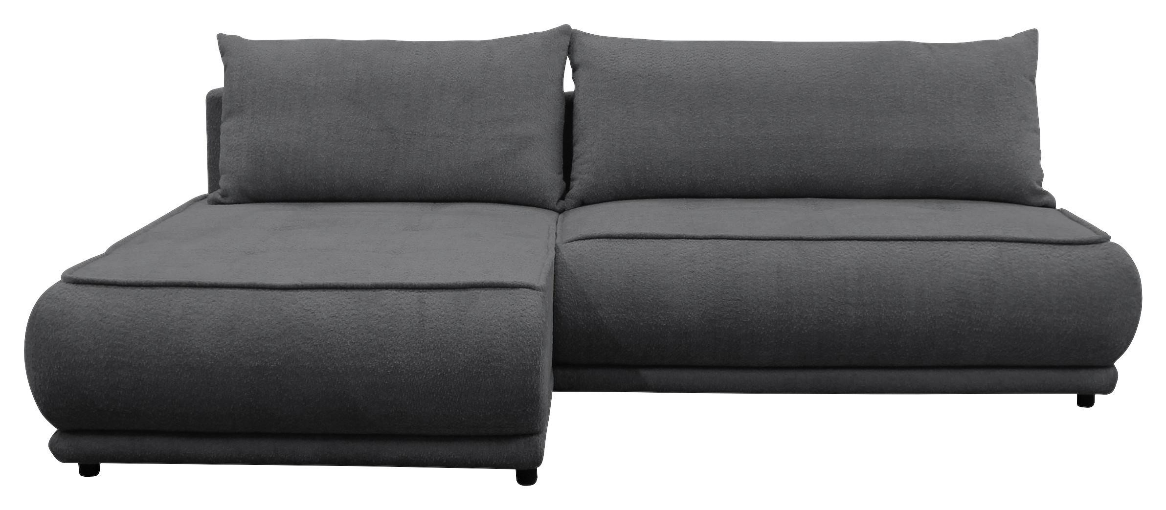 Ecksofa Paros Dunkelgrau 179x277 Cm - Dunkelgrau/Schwarz, Design, Textil (179/277cm) - MID.YOU