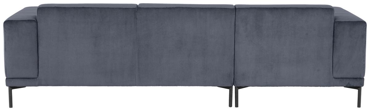 Ecksofa Erno Graublau S: 262 cm - Graublau/Schwarz, Design, Textil (262/183cm) - MID.YOU