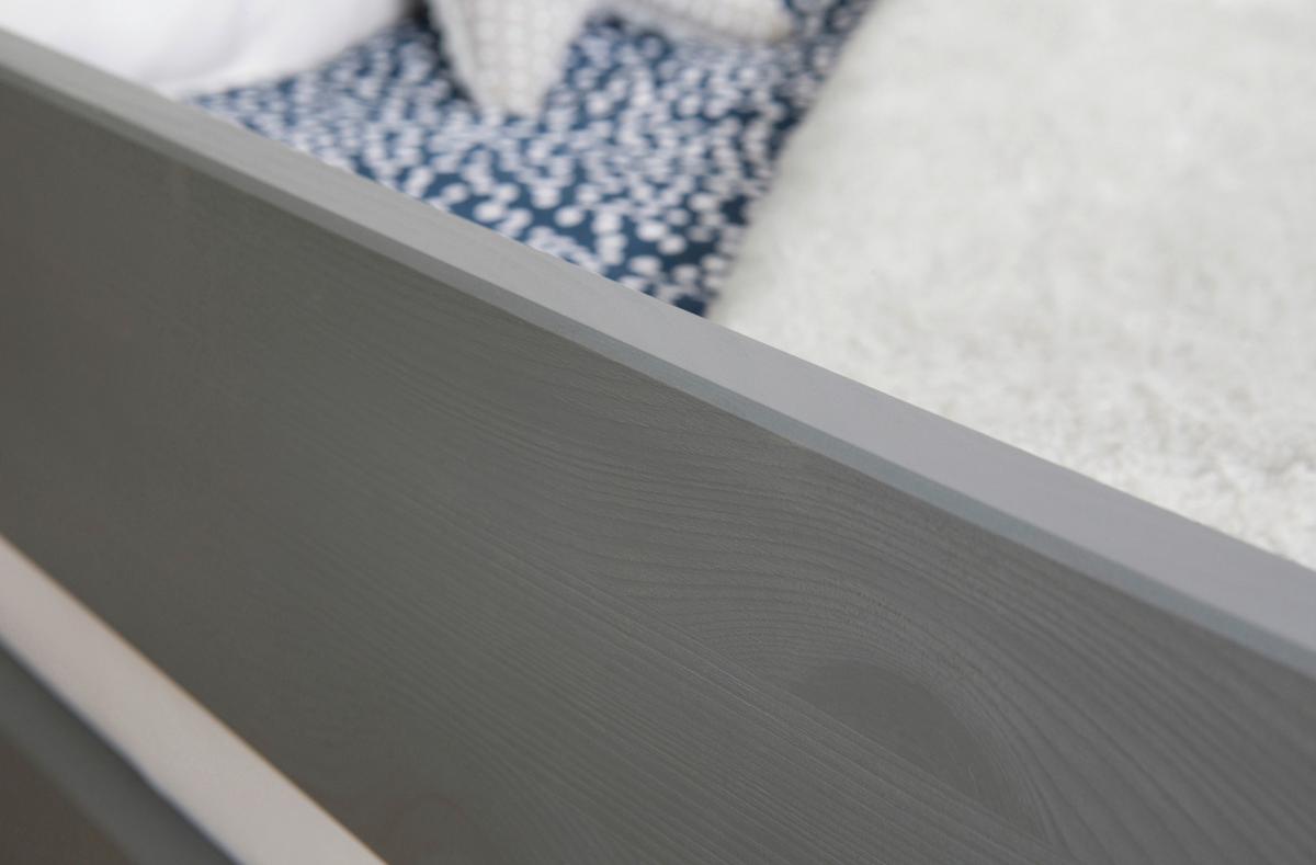 Bett Bennet Hellgrau Inkl. Zubehör, 90x200 Cm - Hellgrau/Naturfarben, MODERN, Holz/Textil (90/200cm) - MID.YOU