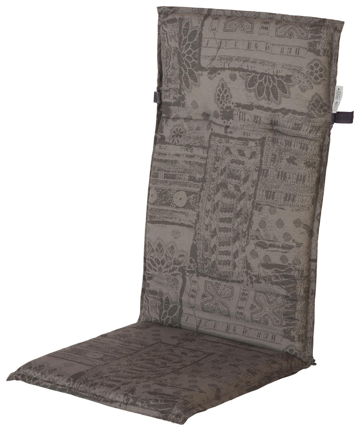 Hochlehnerauflage Genf 120x48 cm Grau - Grau, Basics, Textil (120/48/5cm) - Beo